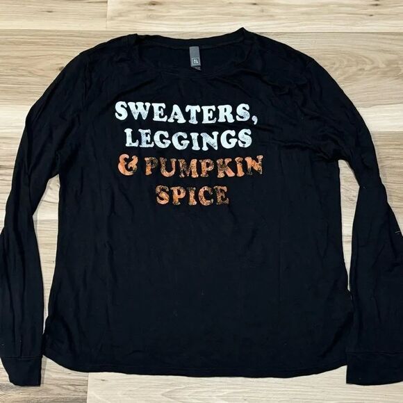 Alya Tops - Alya Pumpkin Spice Autumn Long Sleeve Shirt Women’s Large